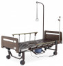Медицинская кровать для лежачих больных электрическая YG-3 ЛДСП Венге с боковым переворач., с матрасом