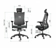 Функциональное кресло Schairs Tone-M01W, Цвет: серый