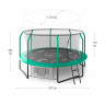Батут Unix line Supreme Game с внутренней сеткой 14 футов - 430 см (зеленый) (TRUSUG14GR)